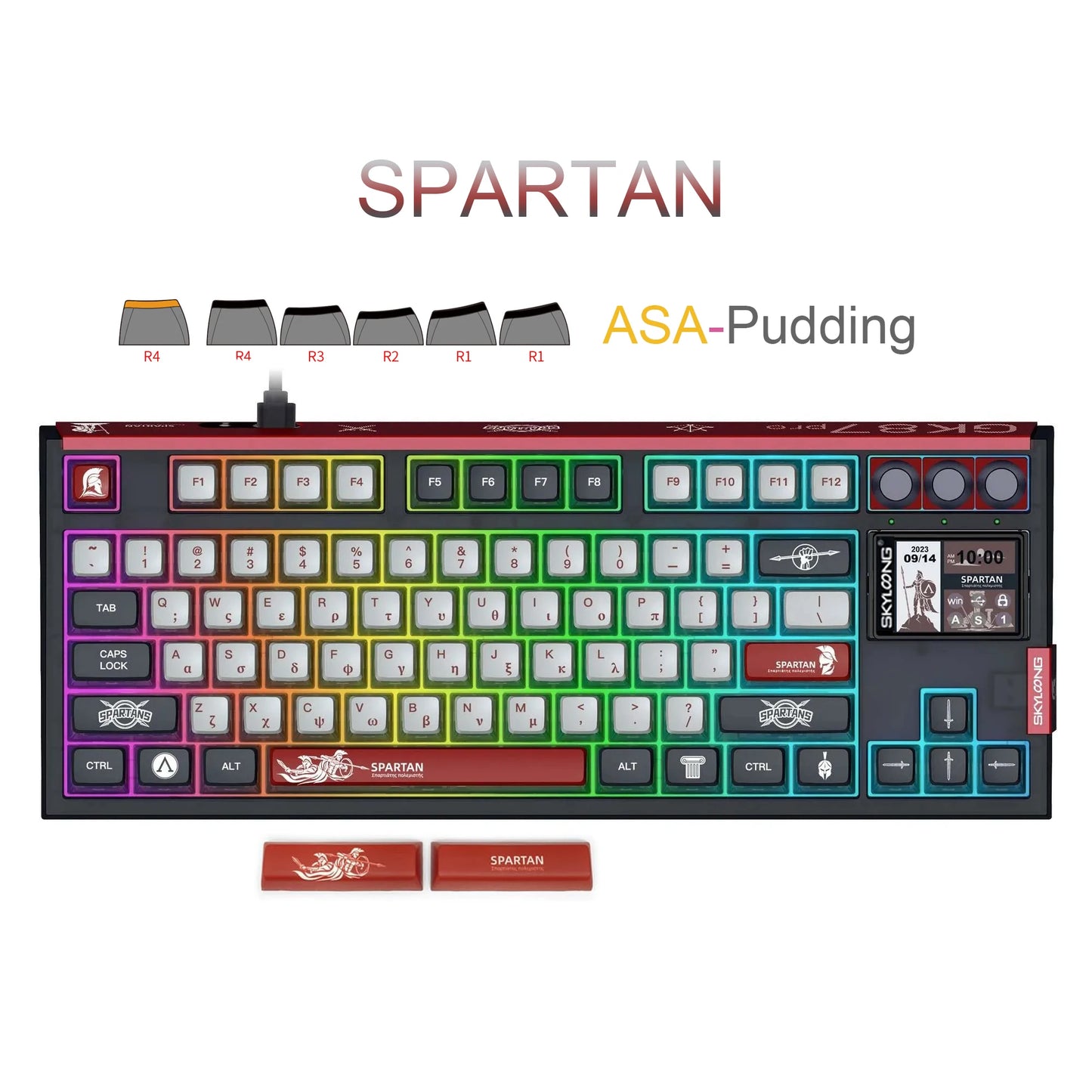 Pro Bluetooth mechanical keyboard 80% TKL low noise switch RGB backlit PBT