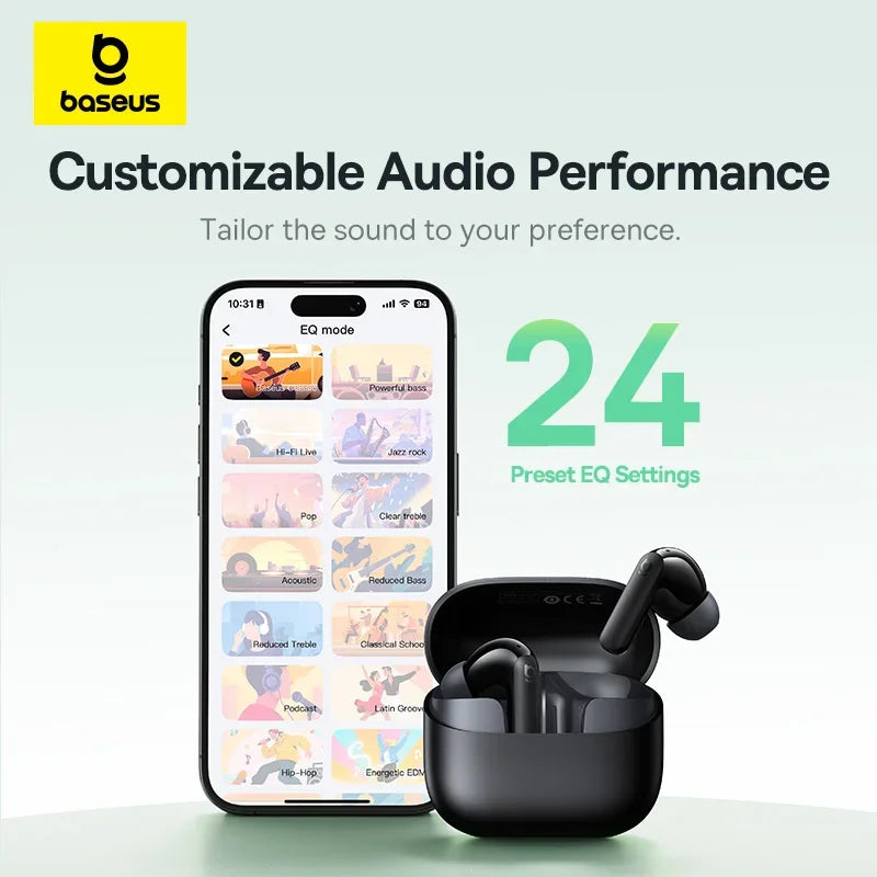 Baseus Bass Noise Cancelling ANC True Wireless Earbuds Bluetooth Ear buds