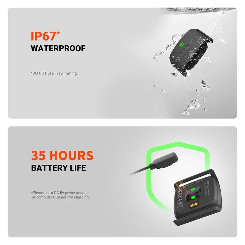 COOSPO HW9 Armband Heart Rate Monitor with HR Zones/Calories HRM