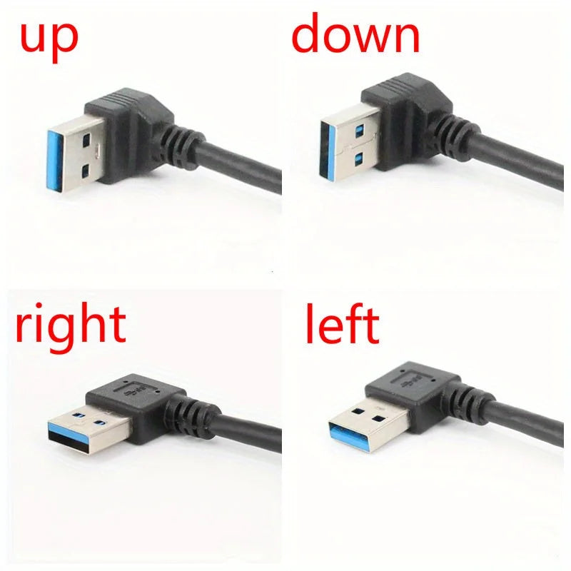 USB 3.0 Right Angle Extension Cable High-Speed Data & Fast Charging