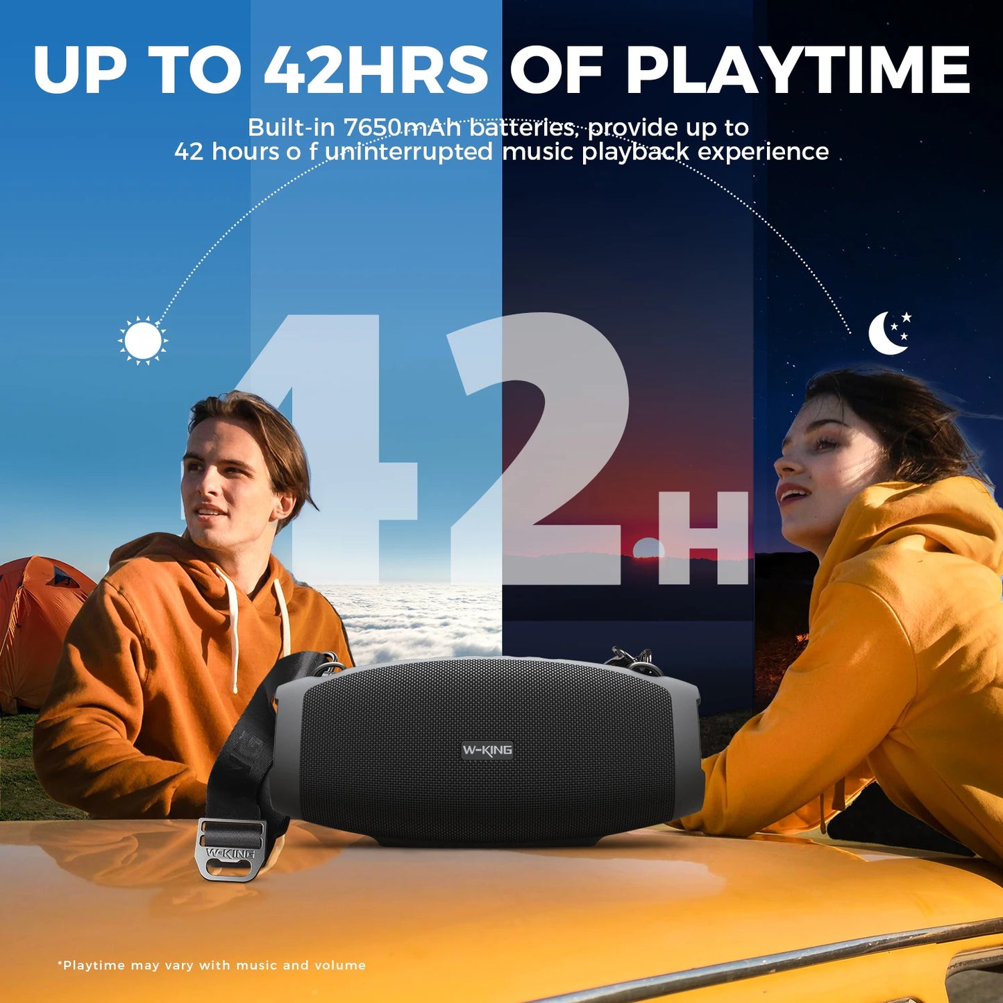 W-KING X10 Bluetooth Speaker, 120W Max Portable Loud Speakers Wireless