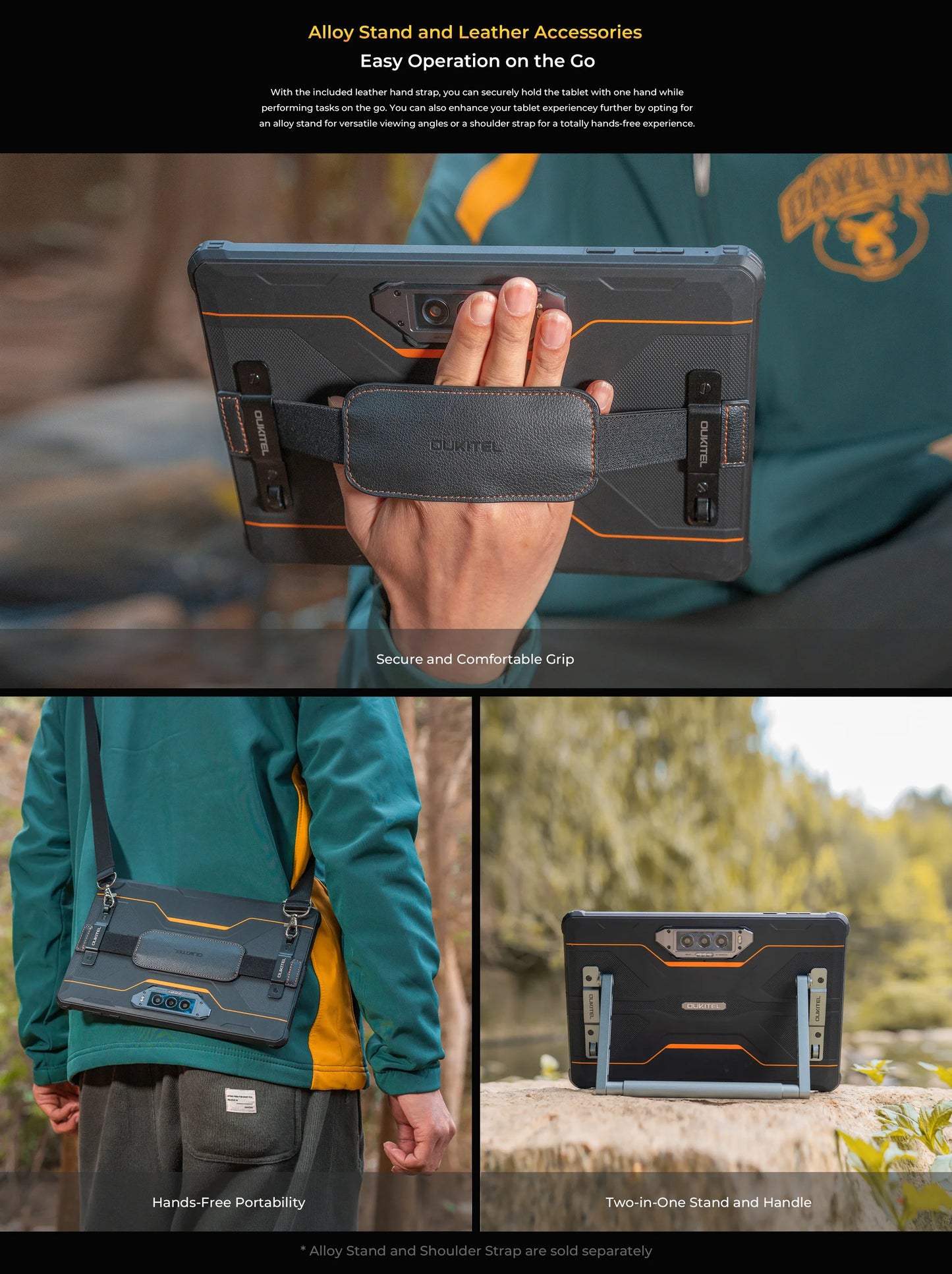 Oukitel RT8 Rugged Tablet G99 48MP Camera, NFC Tablets PC with Stand, Android 15