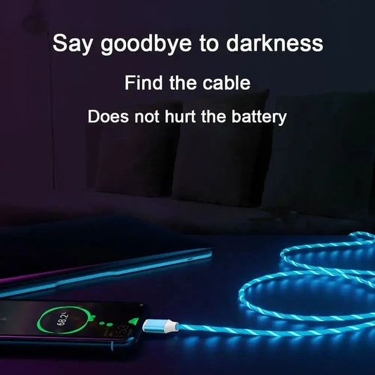 Metal Streamer & Glowing LED Charger Cables - Fast Charging Lightning Options