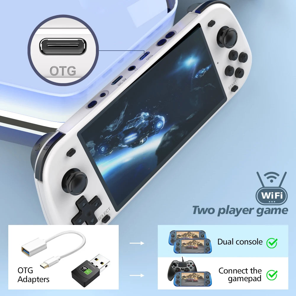 R50S Retro Handheld Console Classic Game 5.1 inch HD IPS Screen