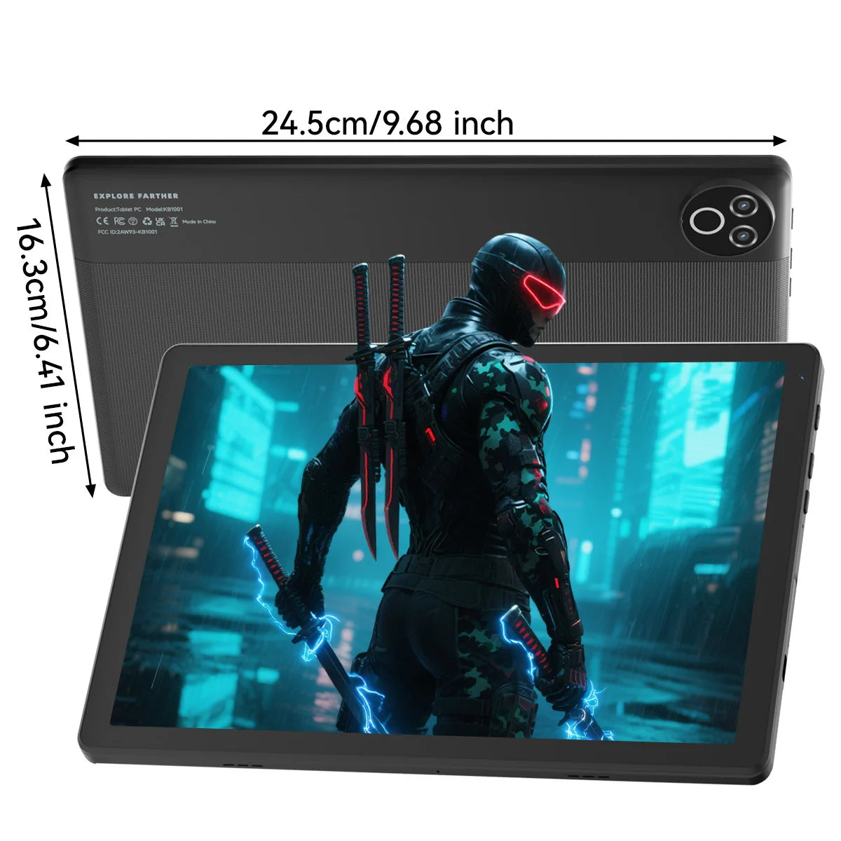 URAO 10 Inch Android 15 OS GMS Certified Tablets ROM 1TB Touch Screen