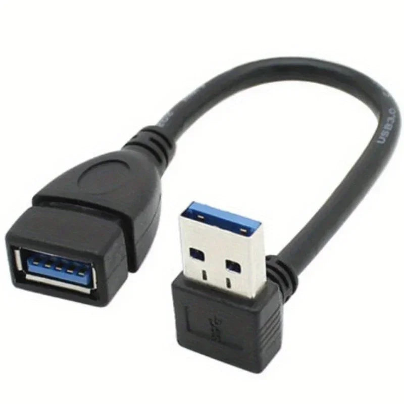USB 3.0 Right Angle Extension Cable High-Speed Data & Fast Charging