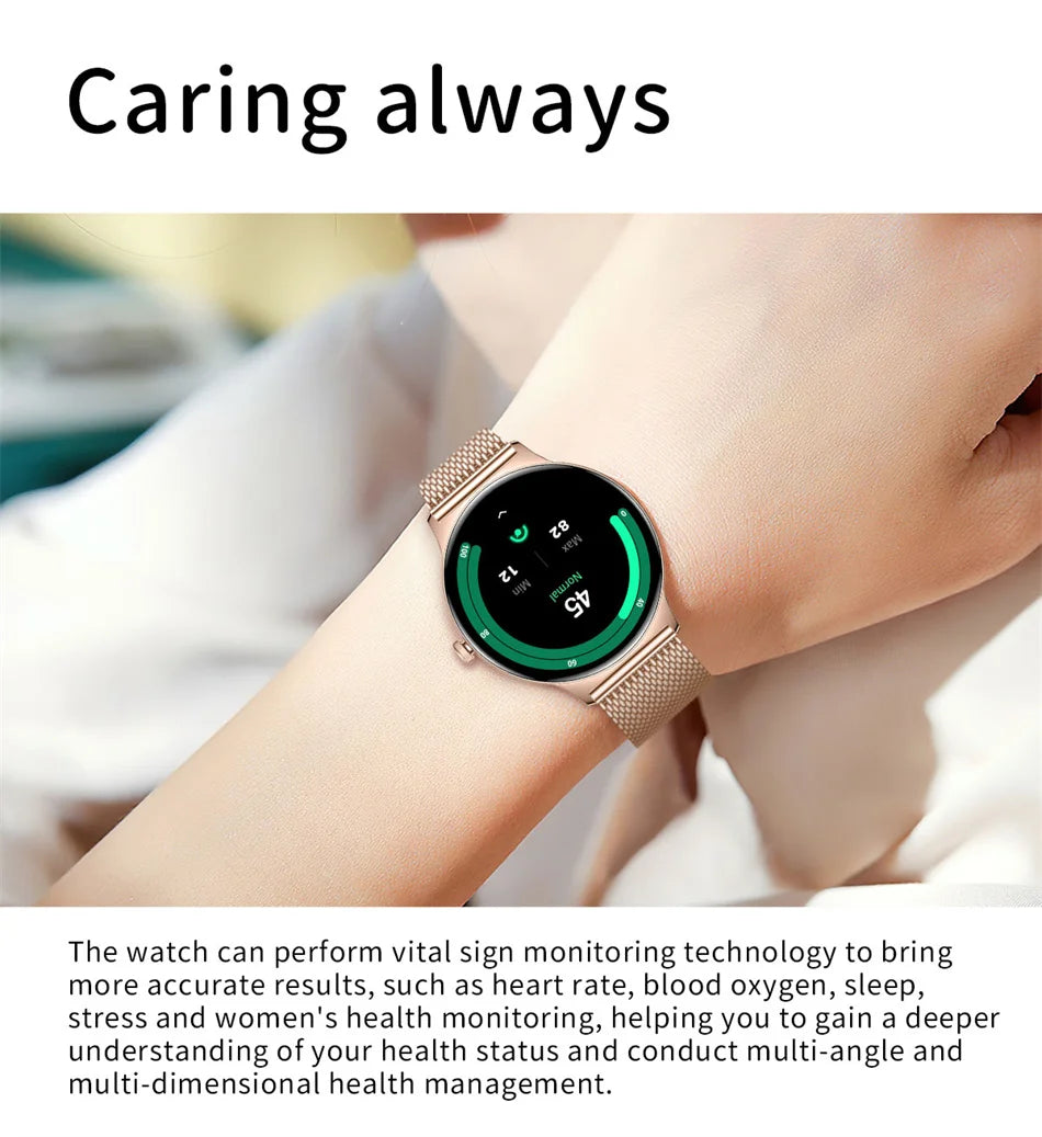 ChiBear Ultra Thin Fashion Smart Watch Women Screen Always Display Time