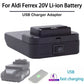 Battery Power Bank for Aldi Ferrex 20V Energy Li-ion Battery with USB/Type-C