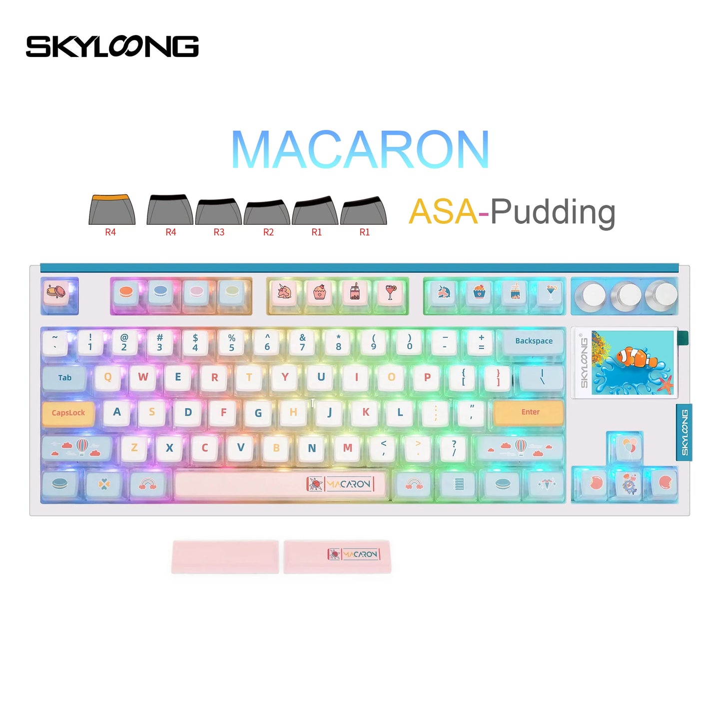 Pro Bluetooth mechanical keyboard 80% TKL low noise switch RGB backlit PBT