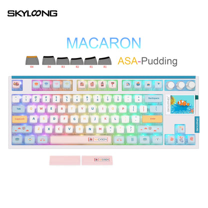 Pro Bluetooth mechanical keyboard 80% TKL low noise switch RGB backlit PBT