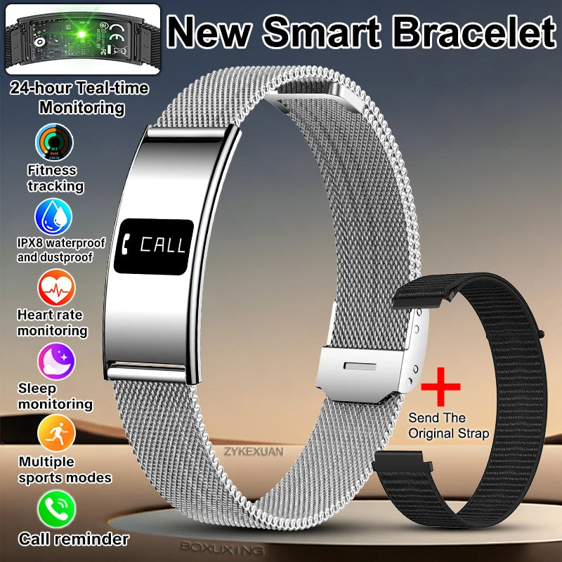 New Smart Bracelet Men Fitness Tracker IPX8 Waterproof Heart Rate Sleep Monitor