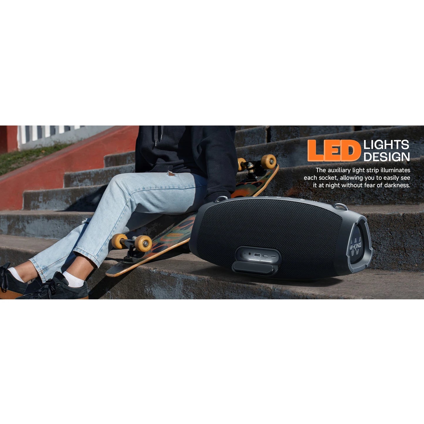 W-KING X10 Bluetooth Speaker, 120W Max Portable Loud Speakers Wireless