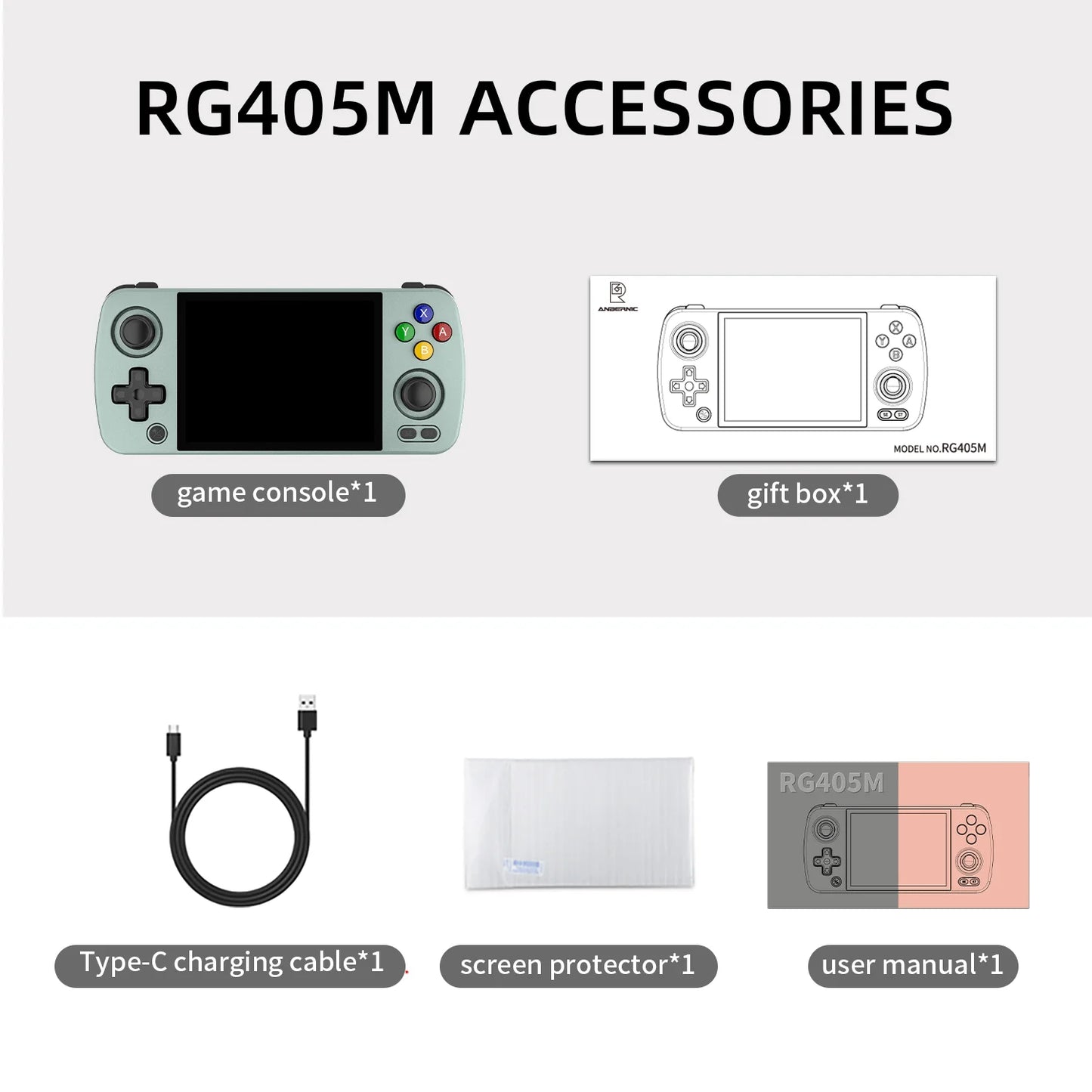 Anbernic RG405M Handheld Game Console 4'' IPS Touch Screen Android12