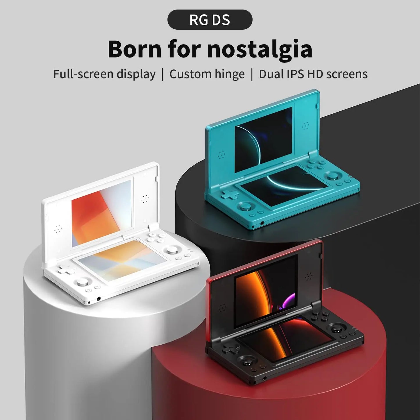 Handheld Game Consoles RG DS Retro Gaming Console Dual-screen Video Game