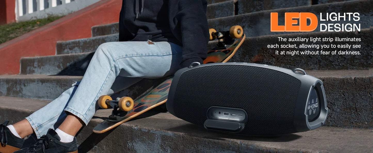 W-KING X10 Bluetooth Speaker, 120W Max Portable Loud Speakers Wireless