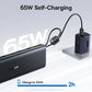 Power Bank Built-In Dual USB-C Cable Fast Charge Digital Display Power Bank
