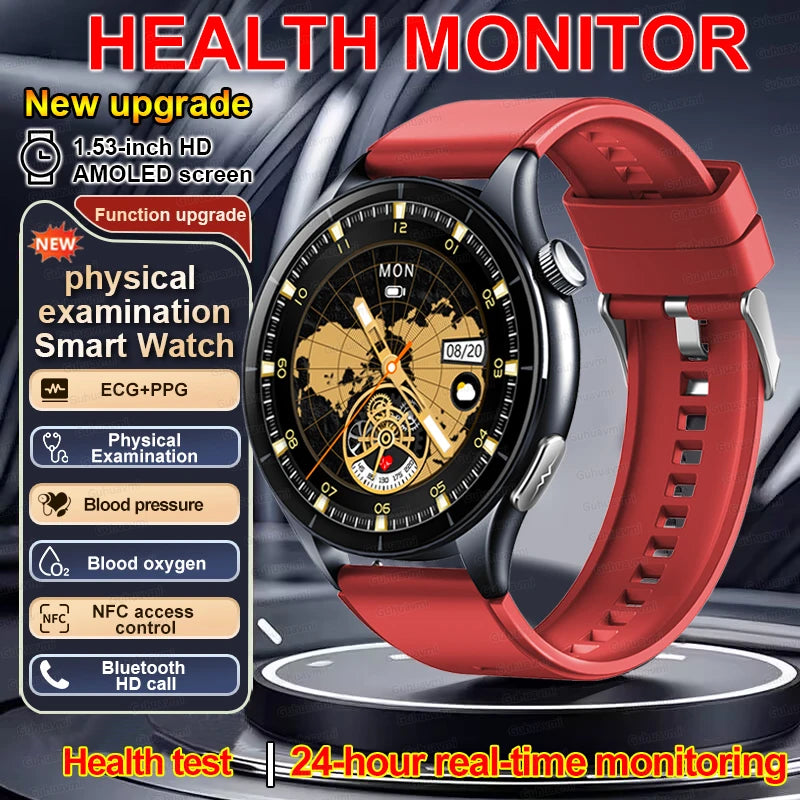 2026 New Smart Watch NFC ECG+PPG Blood oxygen Uric Acid Blood Pressure