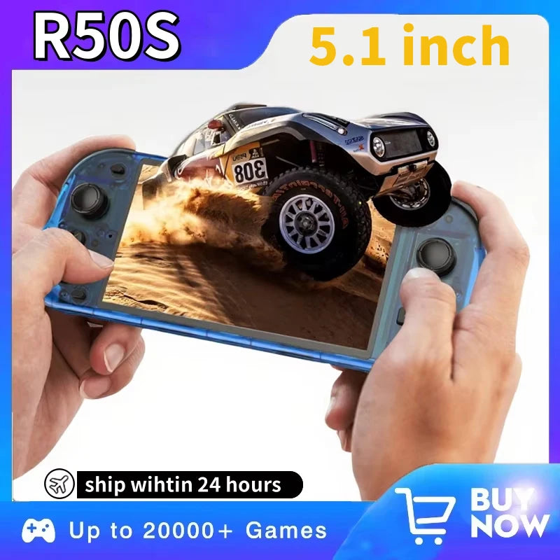 R50S Retro Handheld Console Classic Game 5.1 inch HD IPS Screen