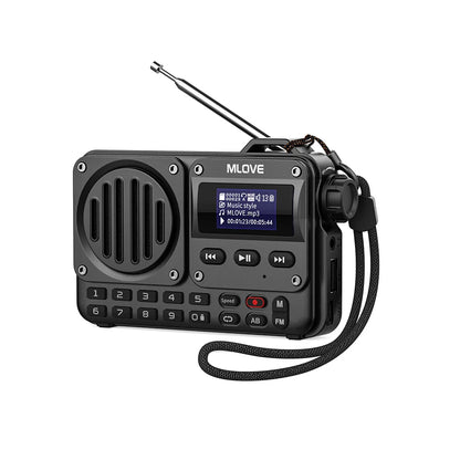 MLOVE BV800 Super-Portable Bluetooth Speaker with FM Radio LCD Screen
