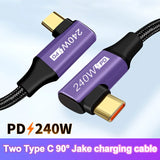PD 240W USB Type C to Type C Fast Charging Cable For iPhone Macbook