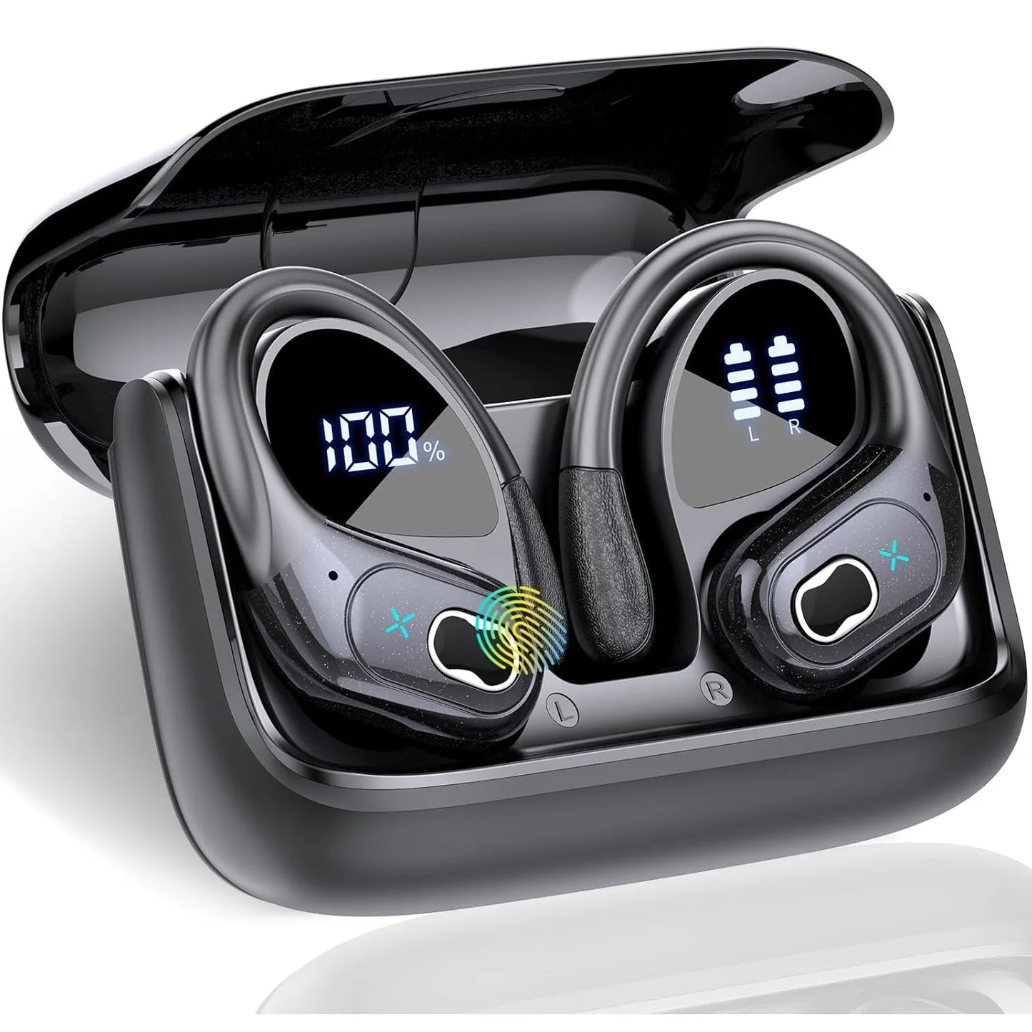 TWS Sports Earbuds Bluetooth 5.4 HIFI Bass Wireless Headphones LED Touch