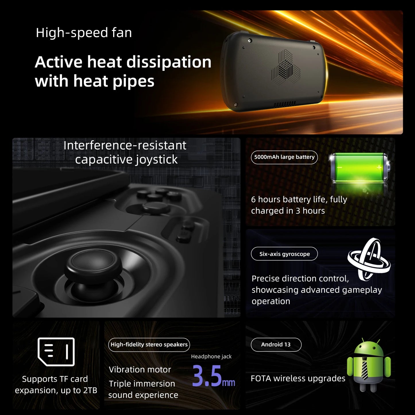 Anbernic RG Slide Retro Handheld Game Console 4.7" LTPS In-Cell Android Video