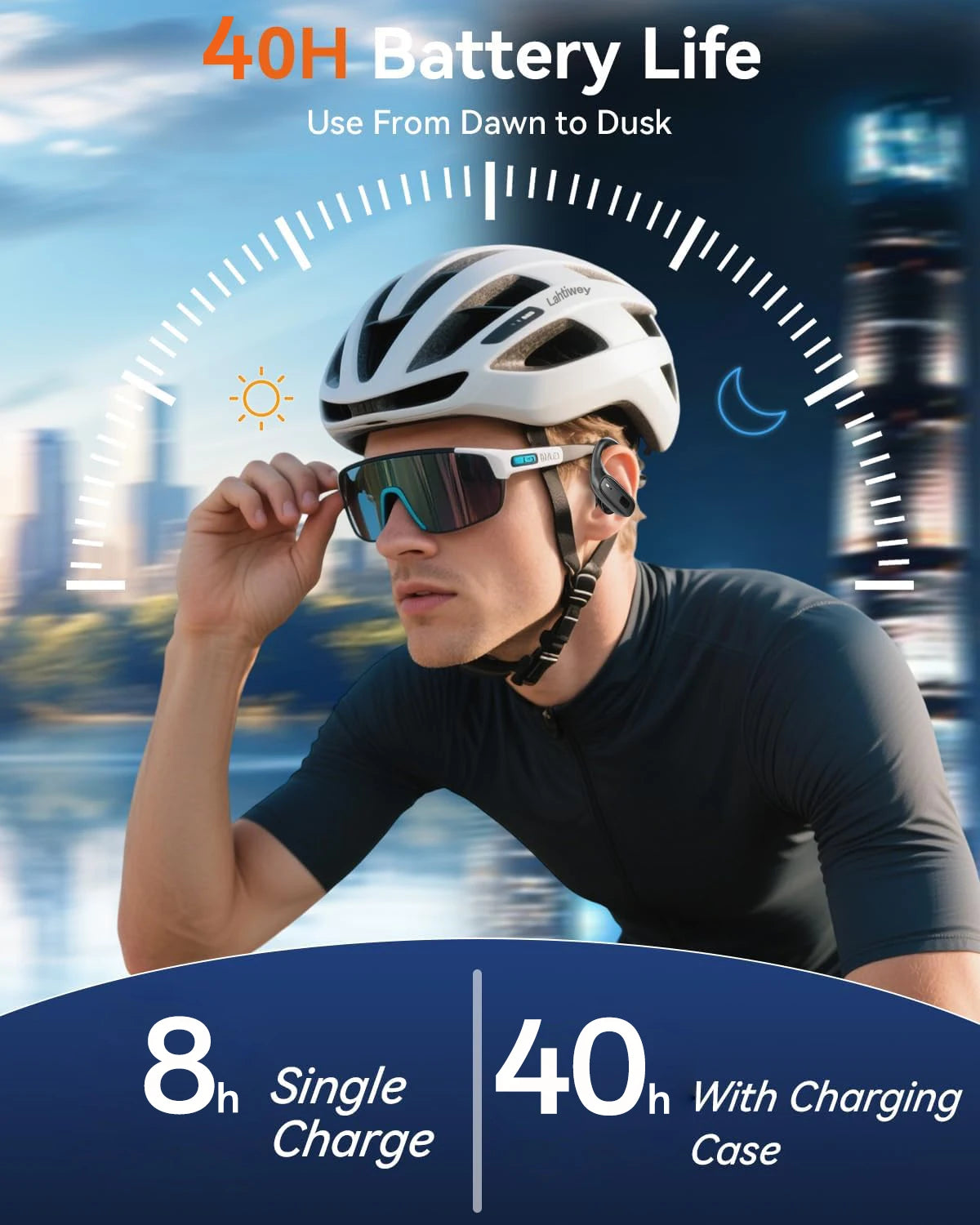 Sports Bluetooth 5.3 Headphones Wireless Earbuds Ear Buds with ENC