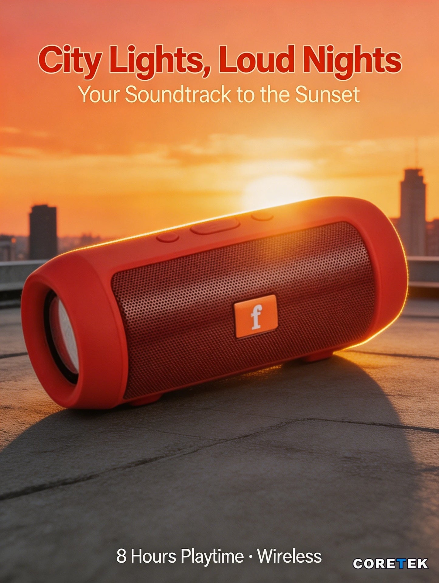 Portable Bluetooth Speaker, Stereo Surround, Mini for Travel & Home