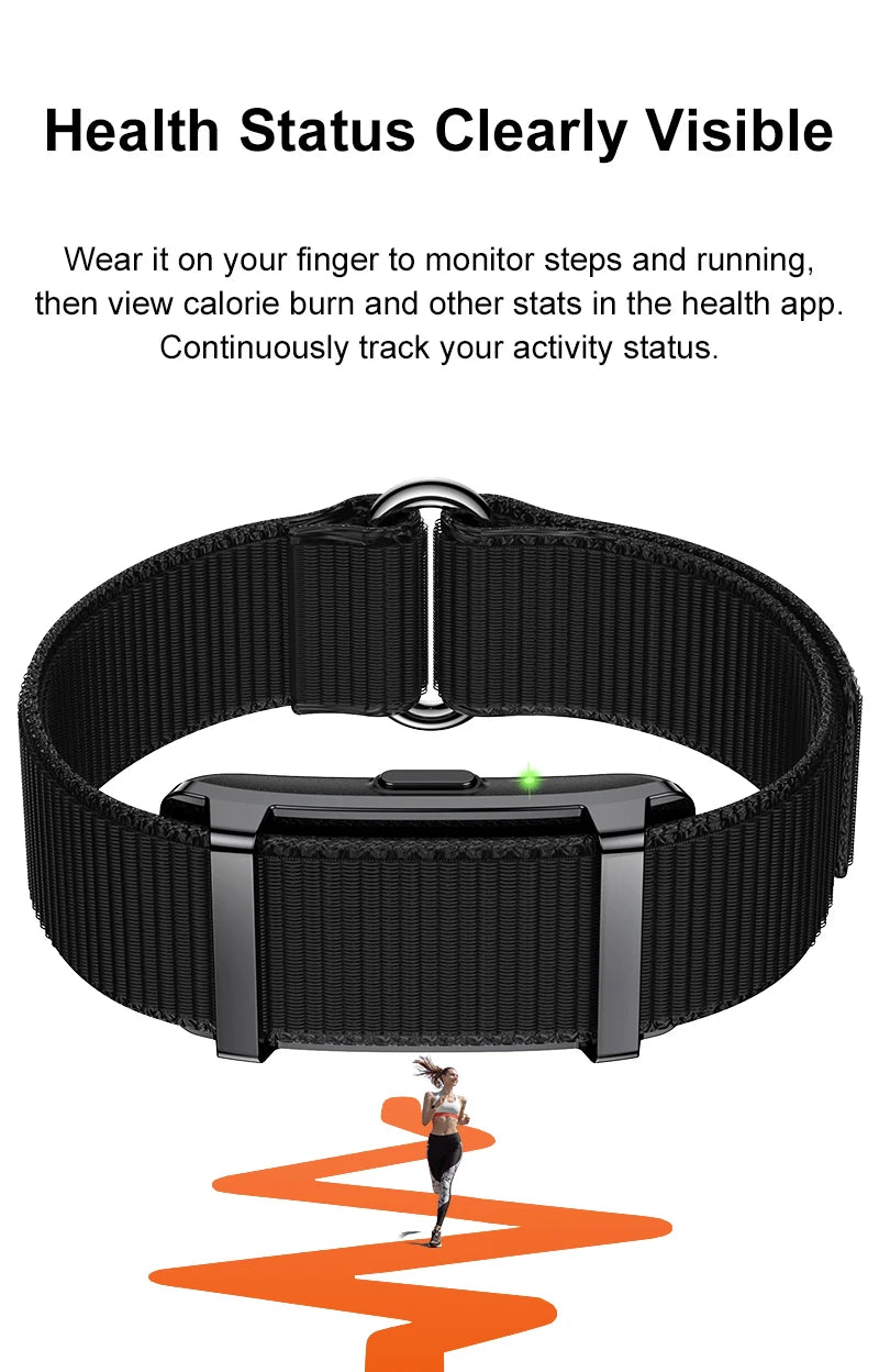 Smart Bracelet Sports Fitness Tracker Health Monitoring Step Count Heart