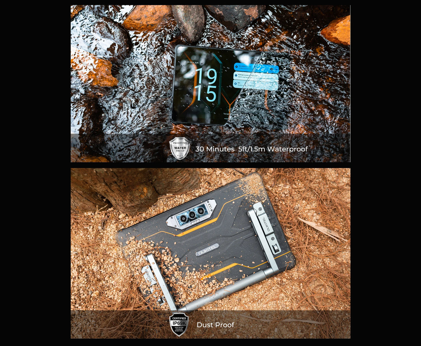 Oukitel RT8 Rugged Tablet G99 48MP Camera, NFC Tablets PC with Stand, Android 15