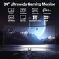 34 CRUA Gaming Monitor 34-inch Curved Ultrawide WQHD Monitor VA Panel Display