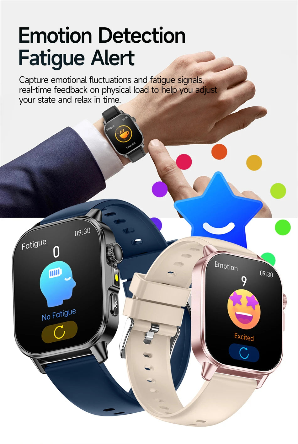 New Men Accurate Health Diagnosis ECG Smart Watch Blood Pressure Smartwatch