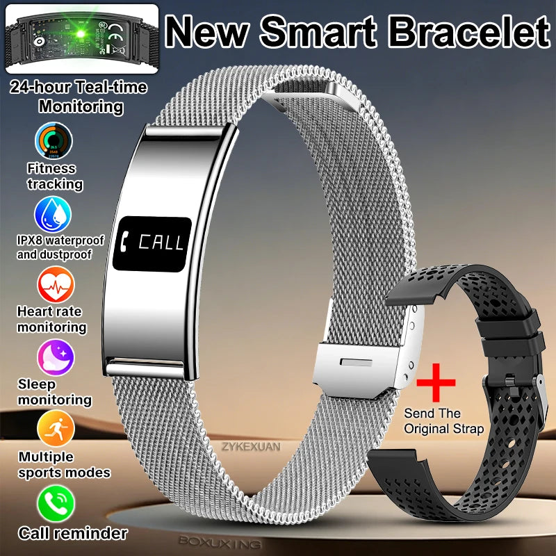 New Smart Bracelet Men Fitness Tracker IPX8 Waterproof Heart Rate Sleep Monitor