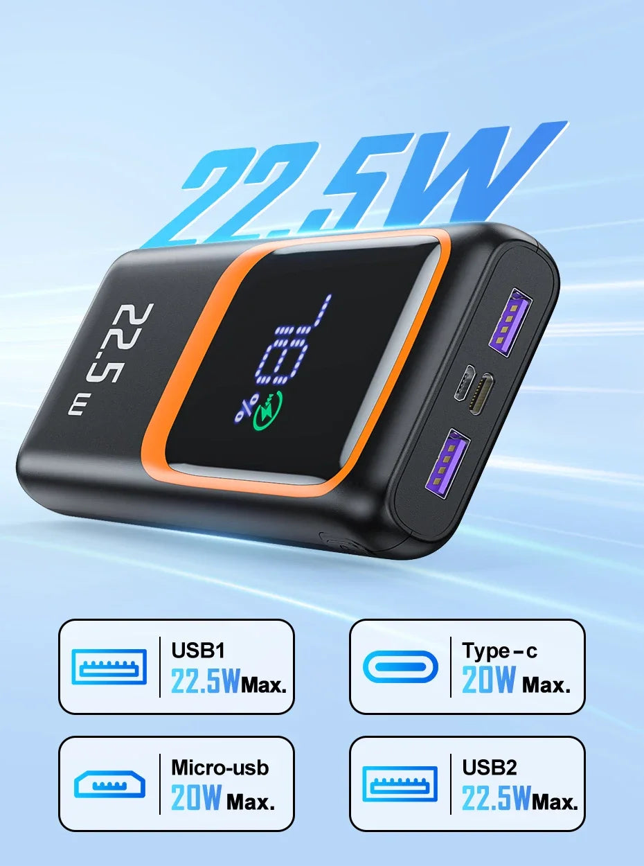 Power Bank External Large Battery Capacity PD 22.5W Fast Charging