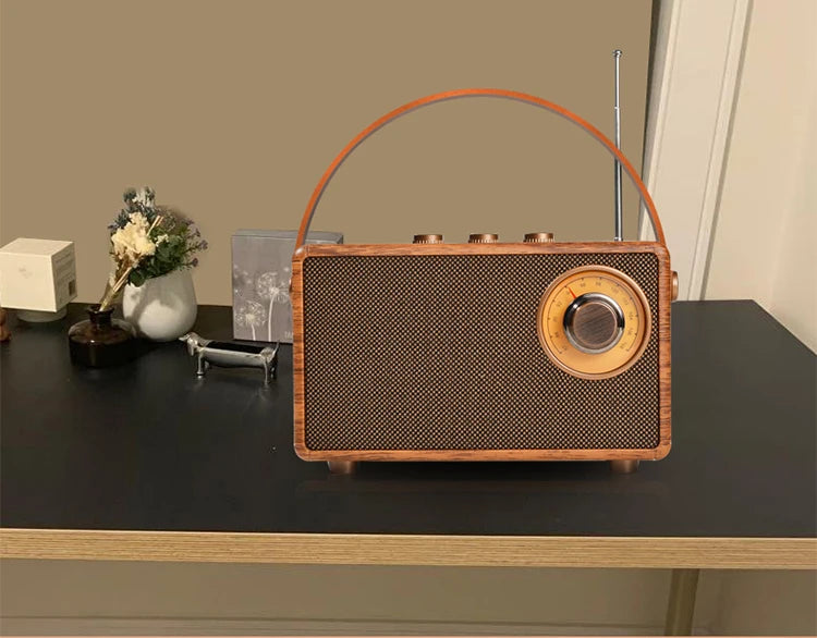 Retro Portable Wireless Bluetooth Speaker High-Quality Powerful Stereo Sound Box