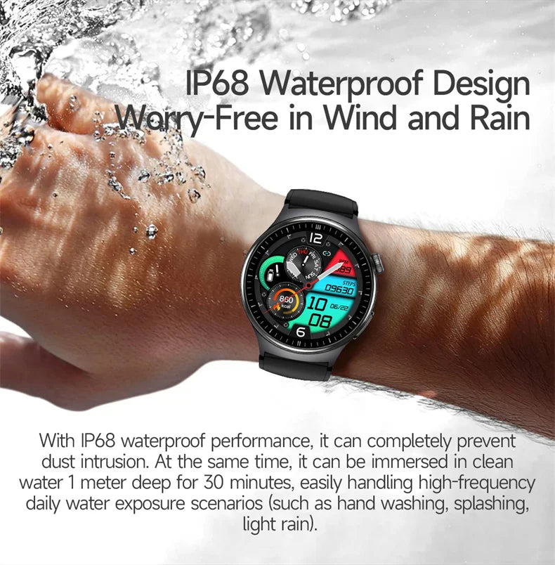 New Accurate ECG Smart Watch Heart Health Analysis Blood oxygen Pressure BT