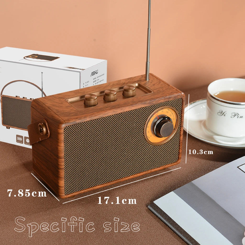 Retro Portable Wireless Bluetooth Speaker High-Quality Powerful Stereo Sound Box