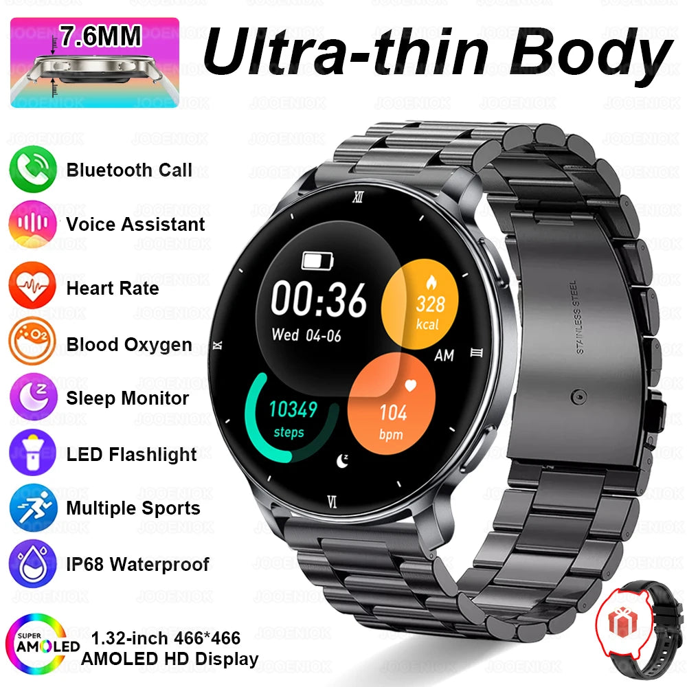 2026New 7.6mm Ultra Thin Women Smartwatch AMOLED Display Bluetooth