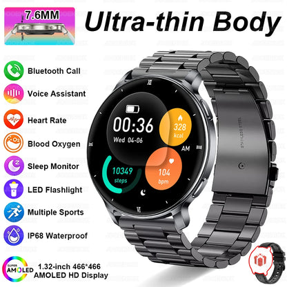 2026New 7.6mm Ultra Thin Women Smartwatch AMOLED Display Bluetooth