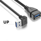 USB 3.0 Right Angle Extension Cable High-Speed Data & Fast Charging