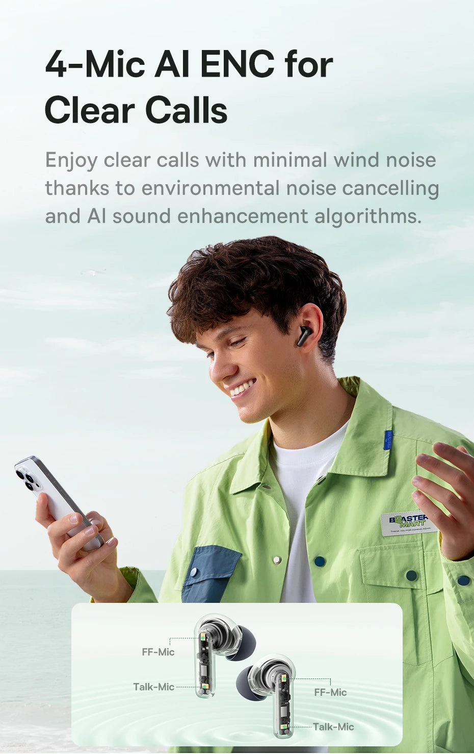 Baseus Bass Noise Cancelling ANC True Wireless Earbuds Bluetooth Ear buds
