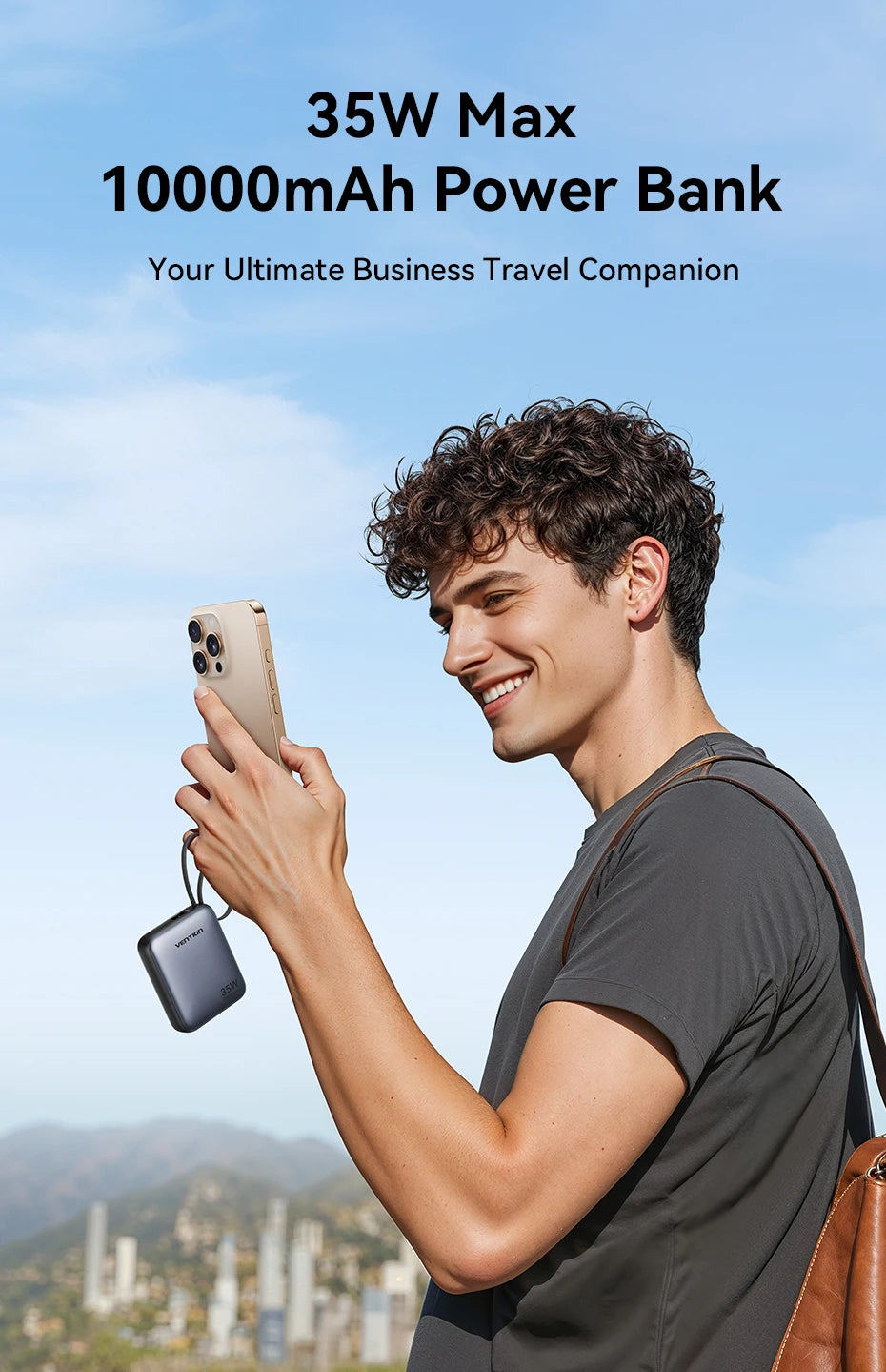 Vention 35W Mini Power Bank PD Fast Charge 10000mAh Portable Power Bank