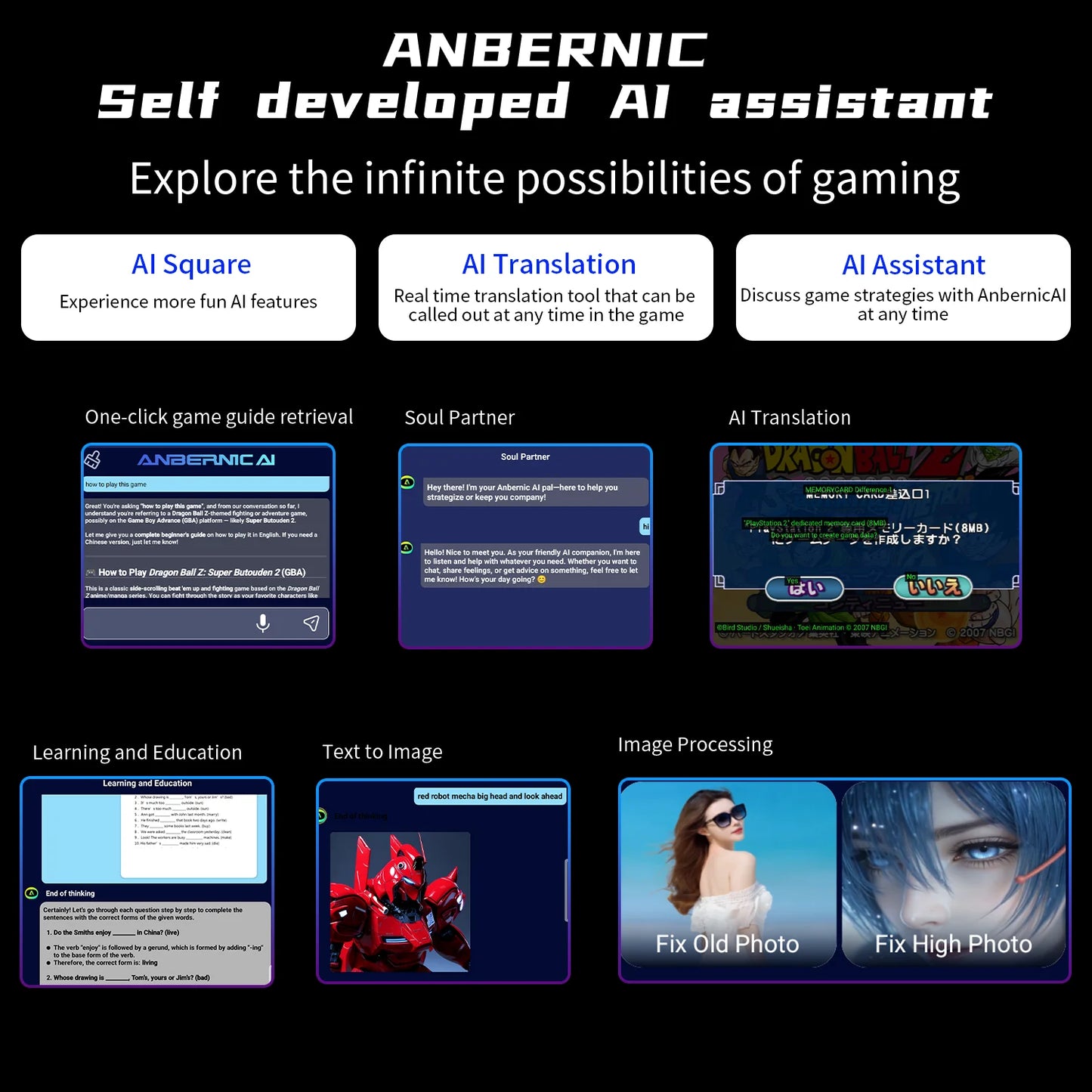 Anbernic RG Slide Retro Handheld Game Console 4.7" LTPS In-Cell Android Video