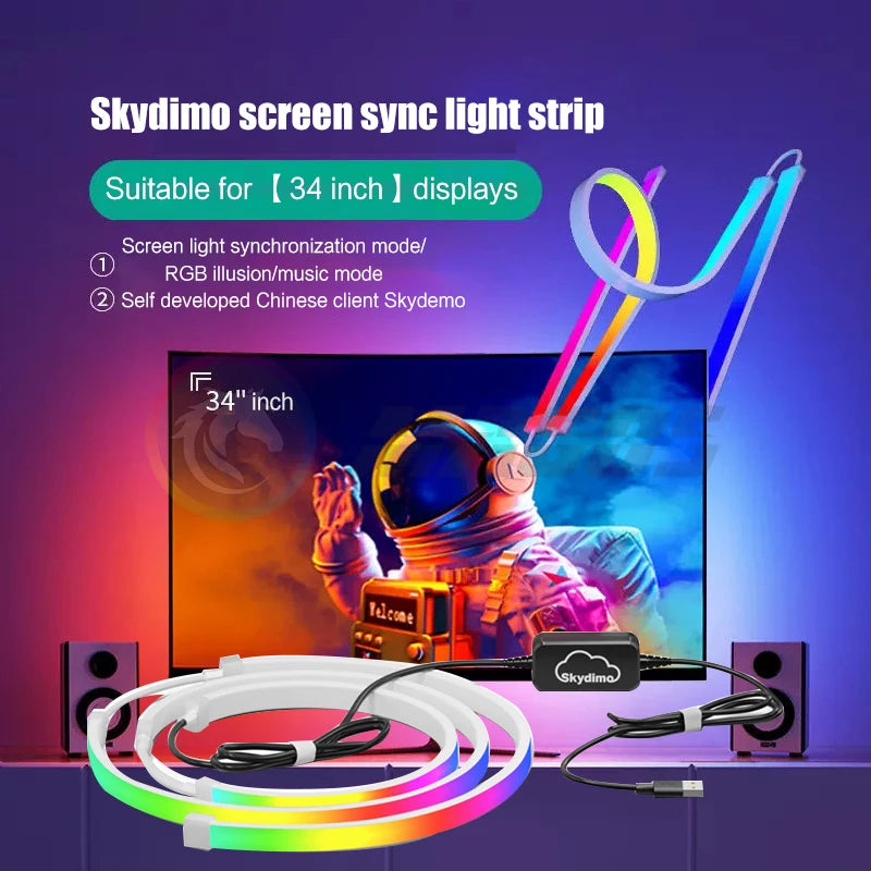 Skydimo Monitor Ambilight Lights PC E-Sport Gamer Ambient RGB Strip, Desktop
