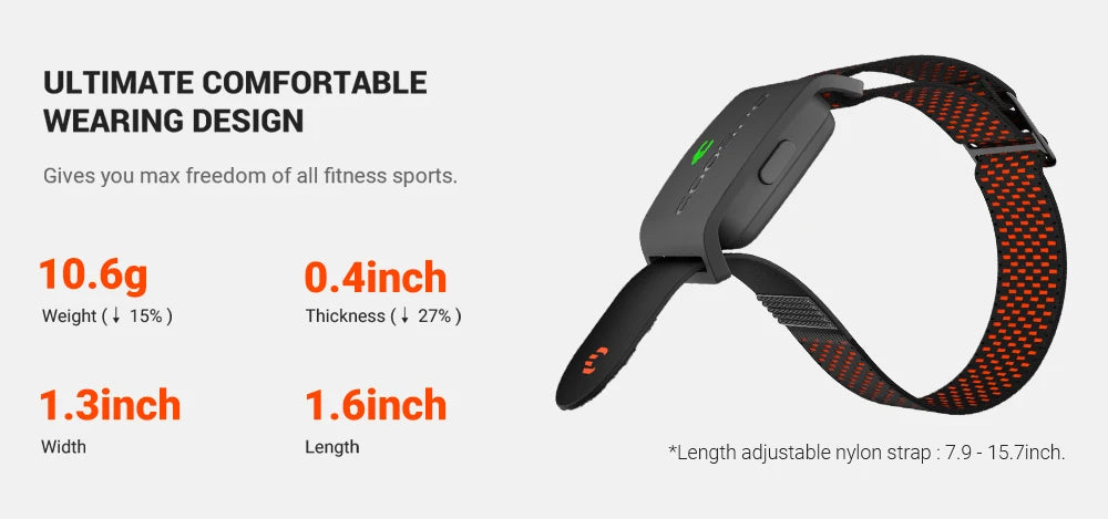 COOSPO HW9 Armband Heart Rate Monitor with HR Zones/Calories HRM