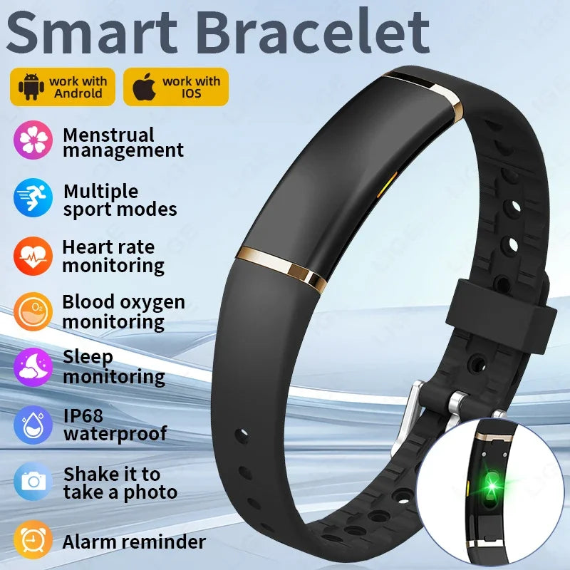 New Fashion Bluetooth Smart Bracelet Health Heart Rate Sleep Stress Monitoring