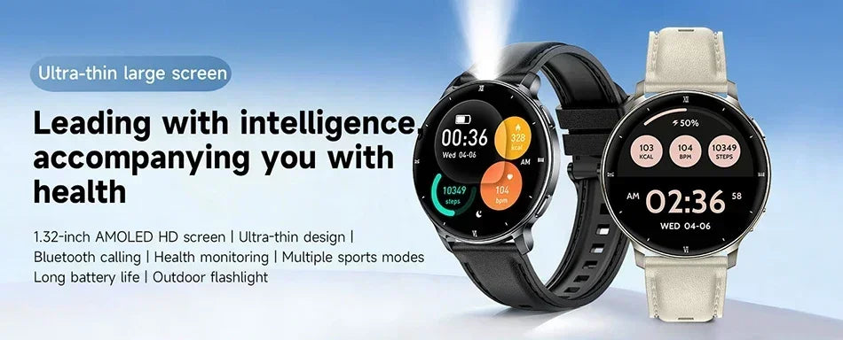 2026New 7.6mm Ultra Thin Women Smartwatch AMOLED Display Bluetooth