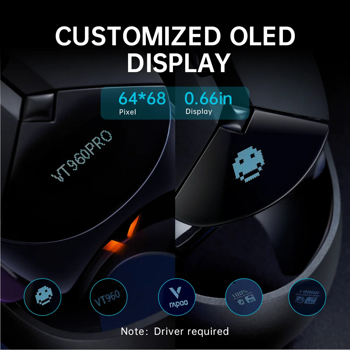 Rapoo VT960PRO Wired/ Wireless Gaming Mouse Sensor Programmable Buttons