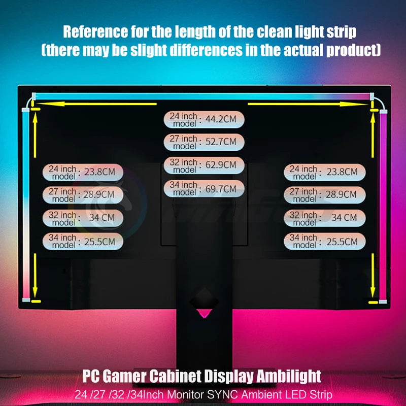 Skydimo Monitor Ambilight Lights PC E-Sport Gamer Ambient RGB Strip, Desktop