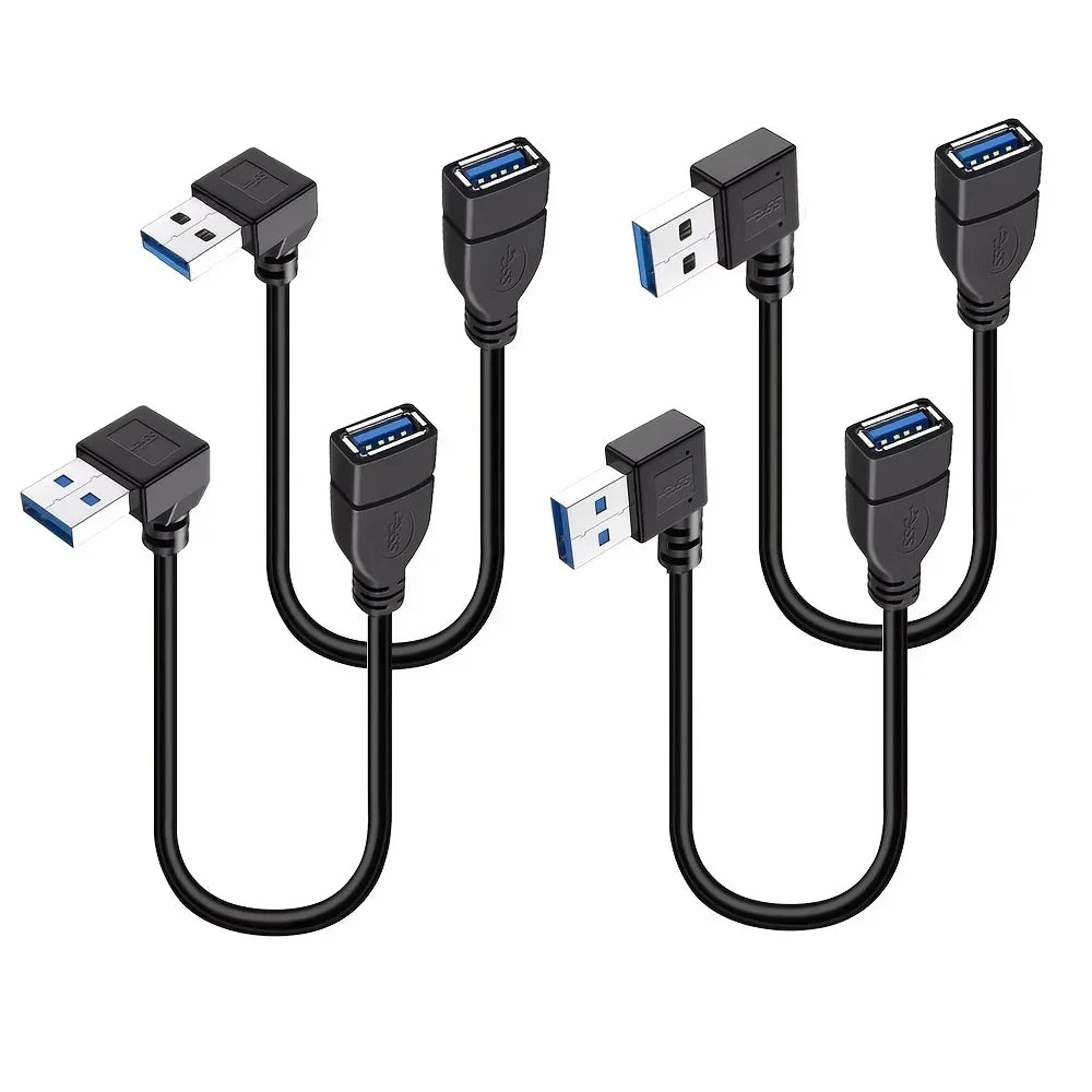 USB 3.0 Right Angle Extension Cable High-Speed Data & Fast Charging
